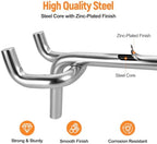 40 Pack Heavy Duty Pegboard Hooks, 4”, 5”, 6” & 8” Galvanized Iron Peg Board Hooks, 0.223” Thick Single Hooks with Ball-End Design, Garage Tool Organizer Accessories - Image 4
