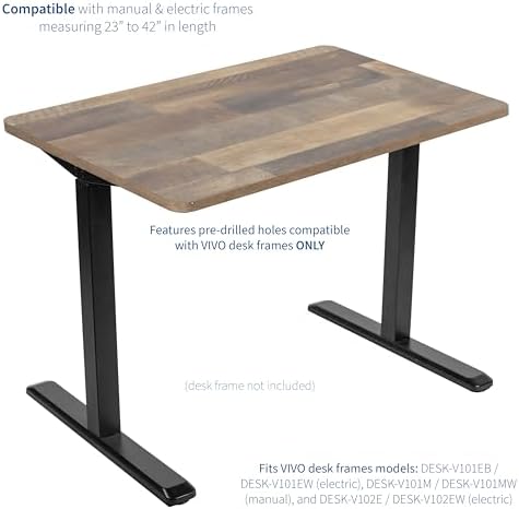 VIVO Reclaimed Wood 43 x 24 in Solid Table Top, DESK-TOP43P - Image 4