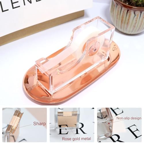 Buqoo Office Supplies Acrylic Stapler and Tape Dispenser Set - Image 4