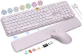 Wireless Keyboard and Mouse Backlit - Typewriter, Magnetic Wrist Rest by Trueque