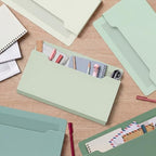 Fuutreo Magnetic Wall File Holder,6pcs,Sage Green,Horizontal-large - Image 4
