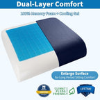 YOUFI Extra Thick Large Seat Cushion, Gel Memory Foam Cushion with Carry Handle Non Slip Bottom, Pain Relief Coccyx Cushion for Wheelchair Office Chair (Navy Blue, 19" x 17.5" x 4") - Image 3