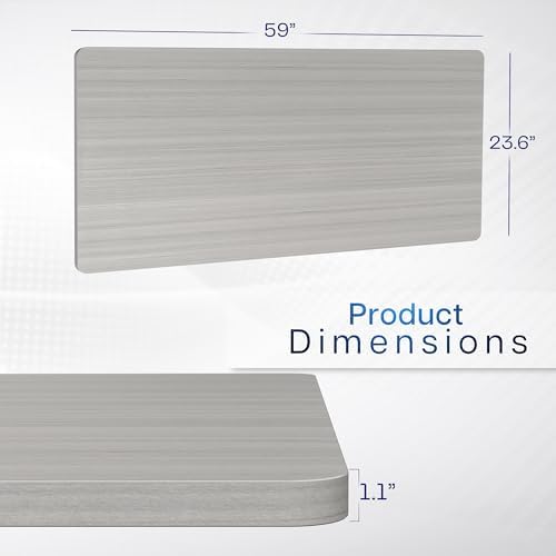VIVO Dark Gray 60 x 24 inch Solid Table Top, DESK-TOP60G - Image 3