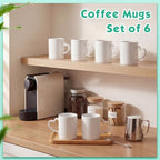 Pickmesh 10oz White Blank Sublimation Mugs Set of 6, Heart Handle - Image 4