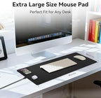 Wireless Charging Mouse Pad, 15W Fast Charge Magnetic Charger Desk Pad, Large Office Desk Mat (31.5"x11.8") with Ultra-Smooth Surface, Black Computer Mousepad for MacBook, PC, Laptop - Image 5
