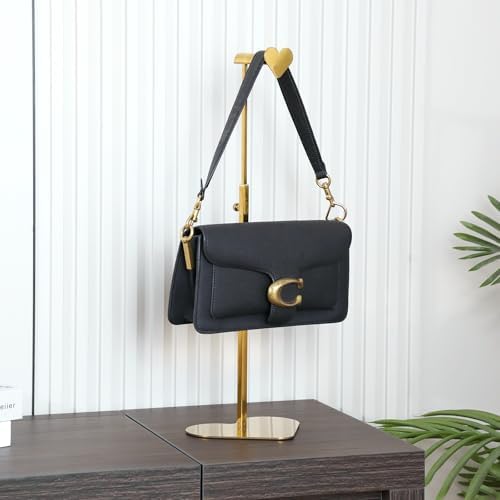 Purse Display Stand, 2 Pack Heart-shape Display Rack Stainless Steel Handbag Purse Holder Gold Hanging Hook Stands Adjustable Height Table Ornament Jewelry Towers for Home Store Boutique Counter - Image 5