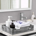 MyGift Ash Gray Wood Paper Tray Organizer, Stackable File Trays Set of 2 - Image 4