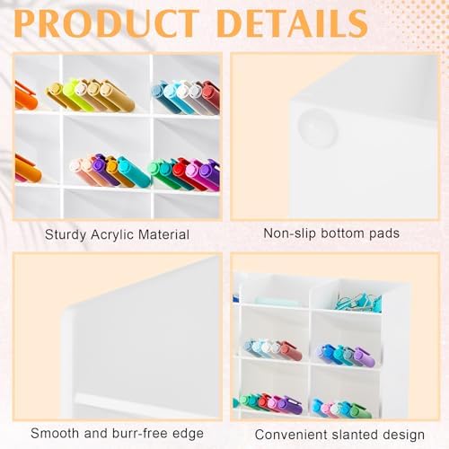 MotiMind Acrylic Pen and Marker Organizer for 200 Markers - Image 3