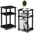 Furinno JUST Toolless 3-Tier Side Table Set of 2, Open Shelf, Americano by Furinno-FitsYourSpaceFitsYourBudget