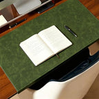 Office PU Leather Desk Pad with Stitched Edges (Dark Green,35.4"x16.9") by Unknown