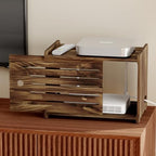 Wooden WiFi Router Storage Box Hider Shelf, Decorative Projector Box Hider Rack Countertop, for Cable, Modem, Internet, Router Power Cover Storage Organizer Cabinet Wall Mounted, Brown by Haidaiya