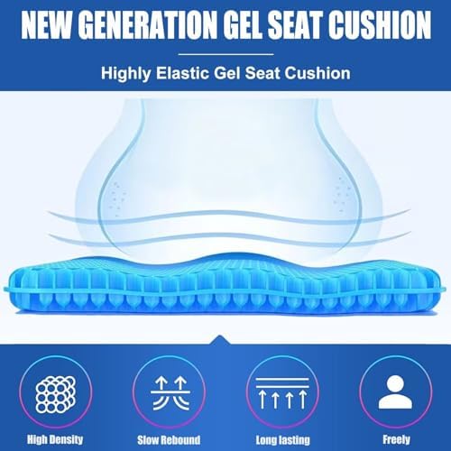Gel Seat Cushion for Long Sitting, 19" x 18" Super Large & Thick - Image 3