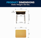 Flash Furniture Metal Student Desk, Maple/Silver - Image 3