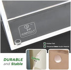 Clear Acrylic Magazine File Holder with Handles, 4-Slot Heavy-Duty Desk Organizer, Vertical Document Sorter & Book Rack for Office, Home & Classroom, Thick 5mm Tabletop Storage, 7.1x8.1x6.3 in - Image 4