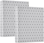 Standard View 3 Ring Binder, Light Gray Polka Dot Durable Flexible Portable Waterproof Hardcover 1.5 Inch D Rings 500-Sheet Capacity Organizer 1PC - Image 2