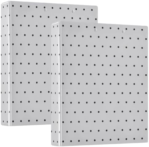Standard View 3 Ring Binder, Light Gray Polka Dot Durable Flexible Portable Waterproof Hardcover 1.5 Inch D Rings 500-Sheet Capacity Organizer 1PC - Image 2
