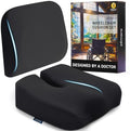 Elmara Doctor-Designed Wheelchair Seat Cushion Set – The Ultimate Comfort Solution – Thick Wheelchair Cushions Relieve Back & Sciatica Pain – Wheel Chair Cushions for Seniors, Wheelchair Pad (Black) by Elmara