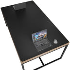 Vyaaa 70.8"x39.3" PU Leather Large Desk Mat (Black) - XXL Extended Mouse pad, Office Desk Protector, Non-Slip Computer Desk pad for Office, Gaming, Home by Vyaaa