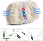 HIGOGOGO Lumbar Support Pillow for Recliner Chair/Accent Chair/Couch/Office Chair, Tufted Corduroy Back Support Cushion for Elderly, Recliner Cushions for Back Rest, Pain Relief, Reading, Beige - Image 2