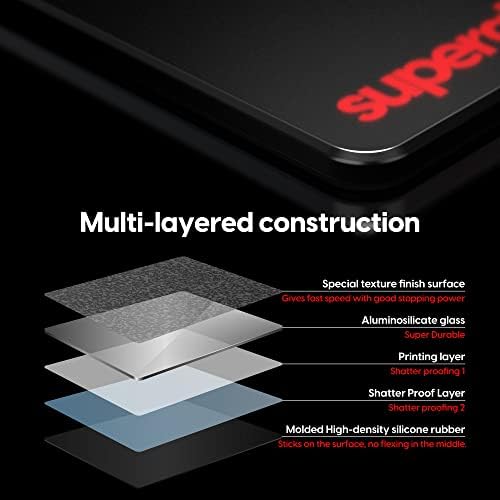 Pulsar Gaming Gears Superglide Glass Pad Glass Mouse Pad, XL, Black - Image 3