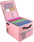 TOMKID Fireproof File Cabinet with Lock, Fireproof Document Organizer Collapsible File Box Filing Cabinet with Handle for Letter Legal Folder Certifications by Aobteeny