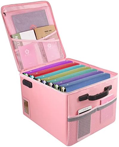 TOMKID Fireproof File Cabinet with Lock, Fireproof Document Organizer Collapsible File Box Filing Cabinet with Handle for Letter Legal Folder Certifications by Aobteeny