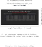 Clairevoire Piano Keyboard Dust Cover for 61 Keys to 88 Keys, Electric Pianos Cover, Digital Pianos Cloth Protection,Lightweight and Adjustable Closure,Pearl White, M - Keyboard Piano up to 53" x 16" - Image 2