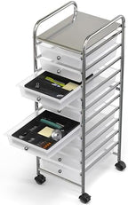 Simple Houseware Drawer Organizer Tray, 9 Compartments, 2-Pack, Black - Image 6
