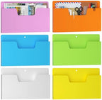 MFTEK Magnetic File Holder 6 Pockets Paper Holder, Hanging File Organizer Horizontal Magnetic Mail Letter Folder Office Supplies Storage for Cabinets, Whiteboard, Refrigerator by MFTEK