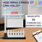 Custom Real Estate Business Card Holder | Realtor Card Holder – SOLD Sign for Real Estate Broker & Agents | Realtor Marketing | Realtor Gift (Design 1) - Image 5