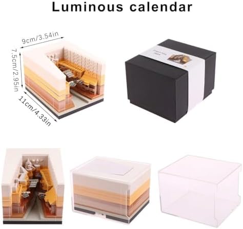 Time Piece Calendar, 2027 Desk Calendar With LED Light - Image 2
