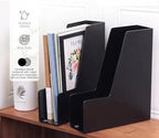 Vertical Magazine File Holder, Black File Organizer Desk Organizer and Storage Bins Holding for Magazines, Binders, Notebooks, Envelopes, Plastic Office Organization and Storage for Desk, 4 Pack - Image 6