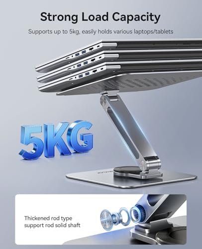 ORICO Adjustable Laptop Stand with 360° Rotating Base, Aluminum ST10-Silver - Image 4