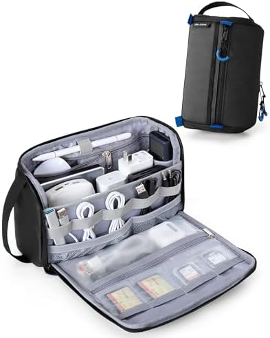 Smasrob Electronics Organizer Travel Case, Tech Bag Charger Pouch, Black by Smasrob
