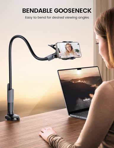Lamicall Gooseneck Bed Phone Holder 33.4" Full Adjustable Flexible Arm - Image 2