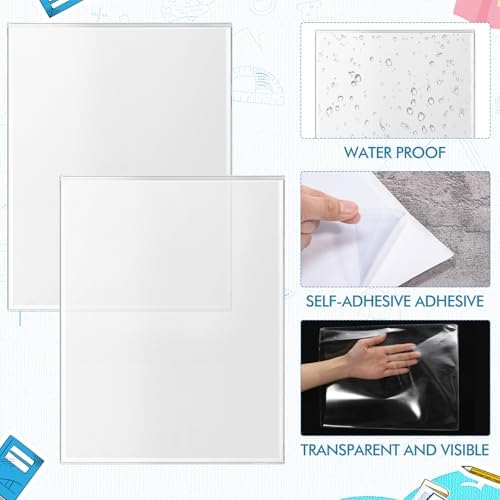Outus 30 Pcs Self Adhesive Shop Ticket Holders, 8.5 x 11 Inch - Image 5