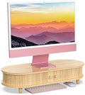 Bamboo Monitor Stand with Storage, 25 Inch Desk Shelf Riser by WELLWENG