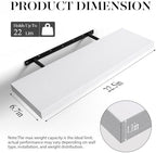 BAYKA White Floating Shelves 22.5in, Set of 3, Wall Mounted for Wall Decor - Image 3