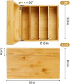 MaxGear Bamboo Business Card Organizer for 5" x 8" Cards - Image 2