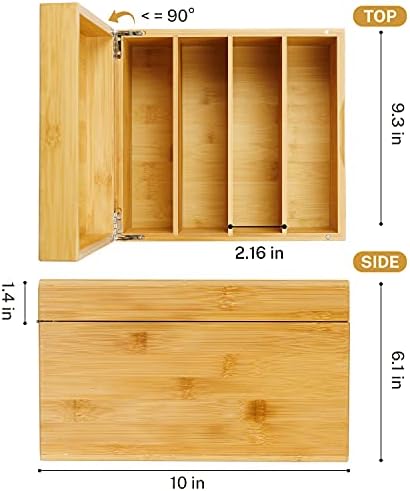 MaxGear Bamboo Business Card Organizer for 5" x 8" Cards - Image 2