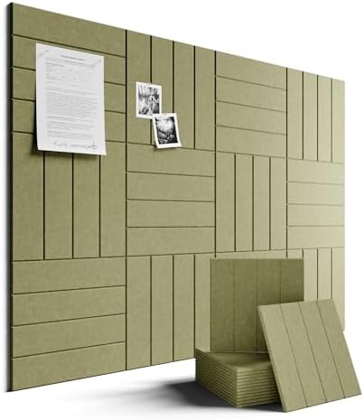 Fluxynara Felt Bulletin Board & Cork Board Alternative, Olive Green by FLUXYNARA