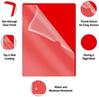 Red Vinyl Folders, Heavy Duty Plastic Folders with Clear Front Pocket, Doctor Stuff, Letter Size L-Type Document Holder for Home, Office and Medical, Pack of 25 - Image 4