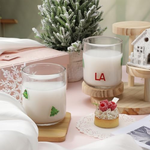 SiliFine 2 PCS Christmas Fa La Icon Juice Glasses - Image 4