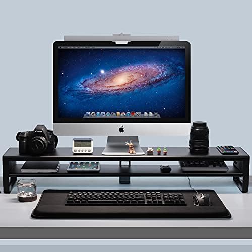 Vaydeer 2 Tiers Dual Monitor Stand Aluminum Monitor Riser with Wireless Charging and 4 USB 3.0 Hub Ports Metal Strong&Sturdy for PC Monitor Laptop Computer TV Printer Space Saving Desk Organizer - Image 5