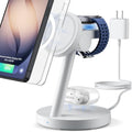 KPON for Samsung 3 in 1 Charging Station, Magnetic Wireless Charger Stand for MagSafe for Samsung Galaxy S26 Ultra/S25/Z Fold7/Flip7, Phone Watch Charger Dock for Galaxy Watch Ultra/8/7 and Buds by KPON