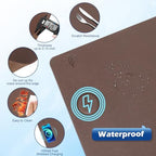 Wireless Charging Desk Mat, Mouse Pad, Brown-L, 36 * 17inch - Image 4