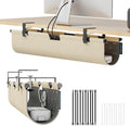 No Drill Under Desk Cable Management Tray, 30" Felt Cord Organizer by ERGOCOLLECT