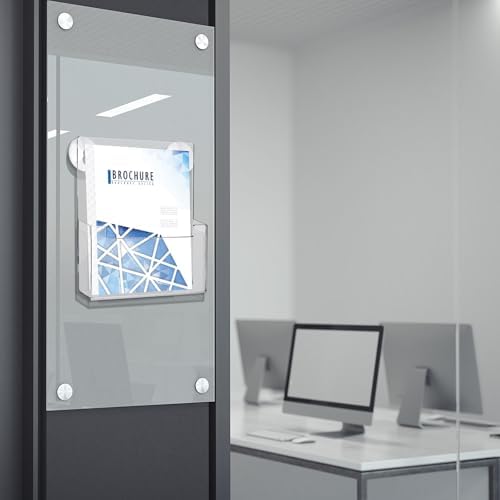 Thyle 4 Pcs Acrylic Brochure Holder with Suction Cups for Wall, 8.5x11 Inch - Image 3