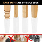 IAMZAY Chair Leg Socks 48 Pcs White Furniture Leg Covers Floor Protectors - Image 5