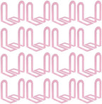 Chunful 24 Pcs Pink Metal BookEnds Shelves, 7.5 x 5.75 x 3.5 in by Chunful